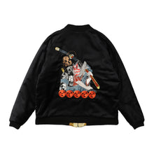 Load image into Gallery viewer, 〈 BLACK VELVET / SAMURAI / TIGER CAMELLIA 〉 N26-SK01-A / Souvenir Jacket / Embroidery colorful