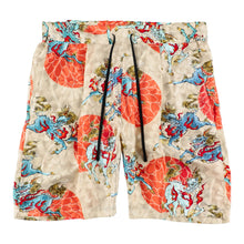 Load image into Gallery viewer, 〈QILIN AND CHRYSANTHEMUM / YELLOW BEIGE〉 N24-SSPT02 / Tuck Short Pants