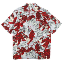 画像をギャラリービューアに読み込む, 〈ONE HUNDRED TIGERS / NIPOALOHA-ORIGINAL / GRAY / RED TIGER〉N24-SCSH02 / Short Sleeve Shirt