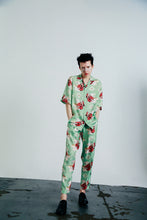 画像をギャラリービューアに読み込む, 〈USHIWAKAMARU / YOSHITOSHI TSUKIOKA / LEAF GREEN〉 N24-SCPT03 / Tuck Easy Pants