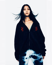 Load image into Gallery viewer, 〈 BLACK VELVET / SAMURAI / TIGER CAMELLIA 〉 N26-SK01-B / Souvenir Jacket / Embroidery black