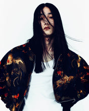 Load image into Gallery viewer, 〈 NAVY VELVET / SAMURAI / COCK FIGHTING 〉 N26-SK02-B / Souvenir Jacket / Embroidery navy