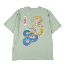 画像をギャラリービューアに読み込む, 〈SNAKE / HORIYOSHI Ⅳ KAKU / PISTACHIO GREEN〉N21-STS01 / T- Shirt {LOOPWHEEL KNIT}