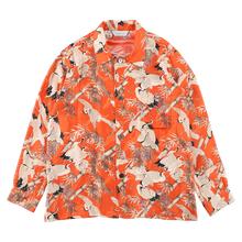 画像をギャラリービューアに読み込む, 〈CRANES IN THE BAMBOO FOREST / SHINZABURO NAKANISHI / SCARLET〉N21-SLSH04 / Long Sleeve Shirt