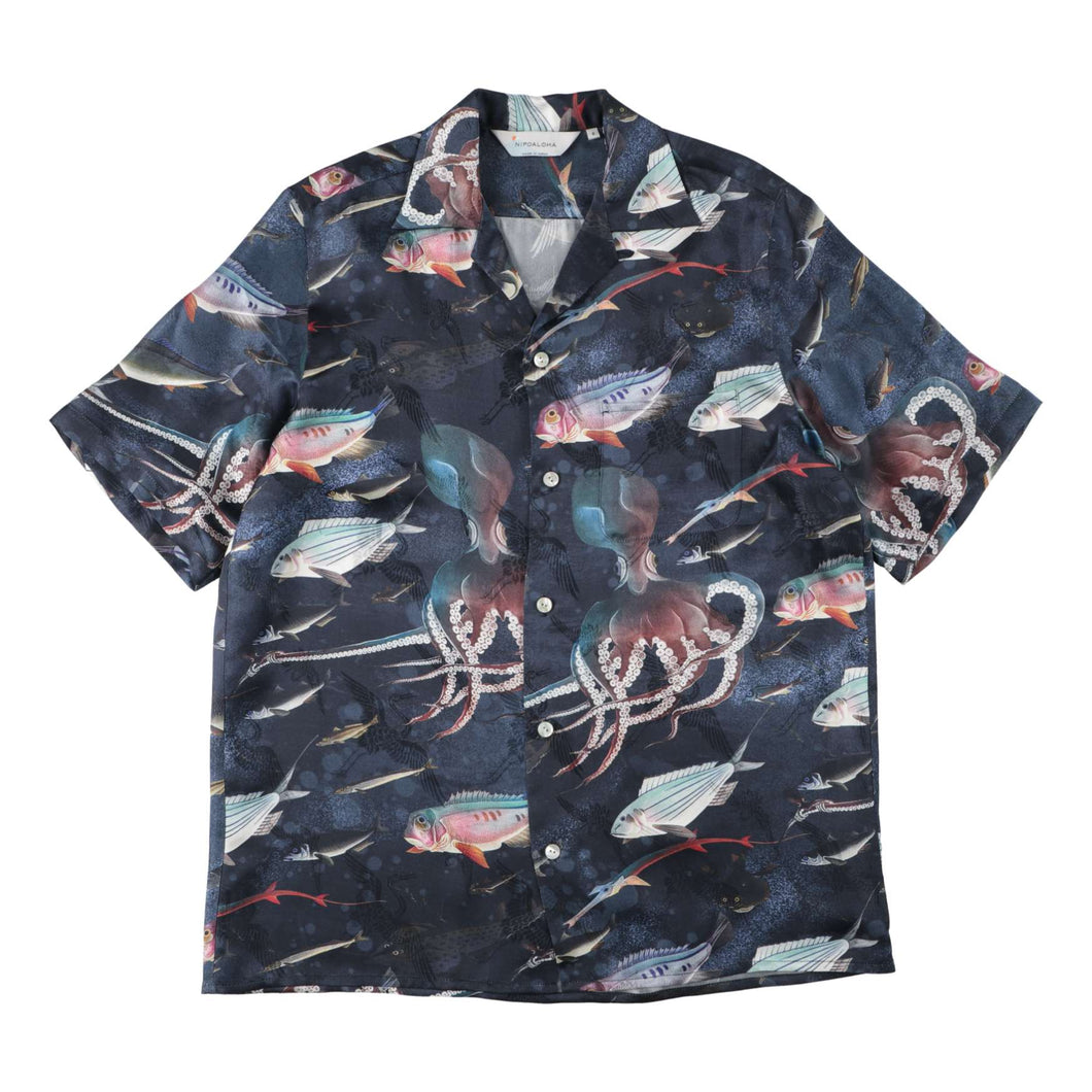 〈THE HUNDRED FISH AND OCTOPUS / JAKUCHU ITO / DEEP SEA〉N23-SSH05 / Short Sleeve Shirt