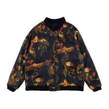 Load image into Gallery viewer, 〈 NAVY VELVET / SAMURAI / COCK FIGHTING 〉 N26-SK02-B / Souvenir Jacket / Embroidery navy
