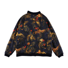 Load image into Gallery viewer, 〈 NAVY VELVET / SAMURAI / COCK FIGHTING 〉 N26-SK02-A / Souvenir Jacket / Embroidery colorful

