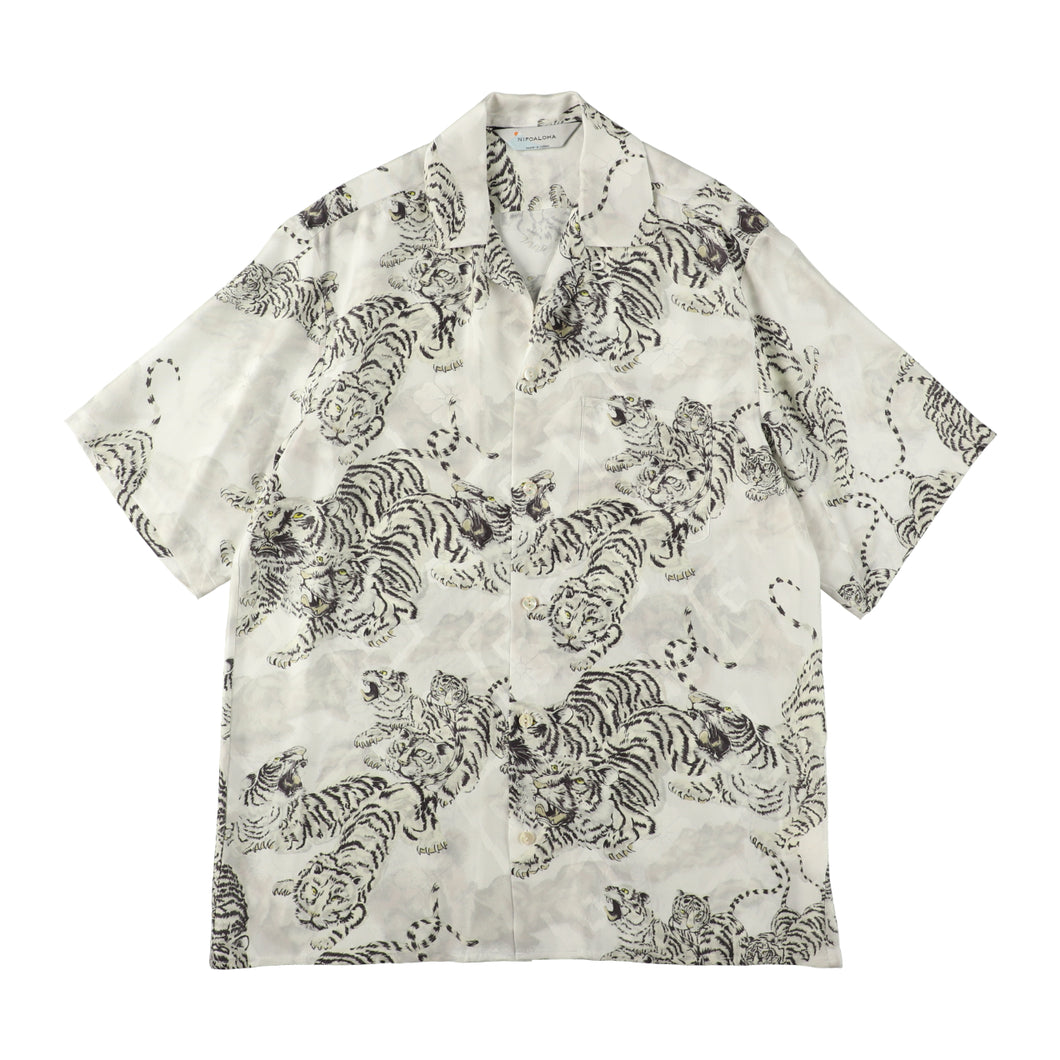 〈ONE HUDRED TIGERS / WHITE / WHITE TIGER〉 N25-SCSH02 / Short Sleeve Shirt