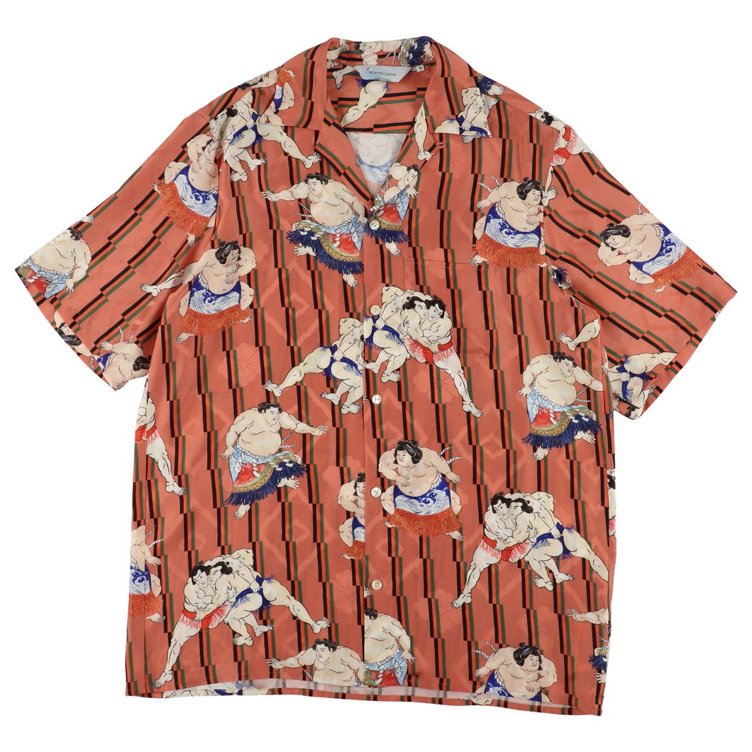 〈SUMO WRESTLERS / SALMON ORANGE〉N24-SCSH04 / Short Sleeve Shirt