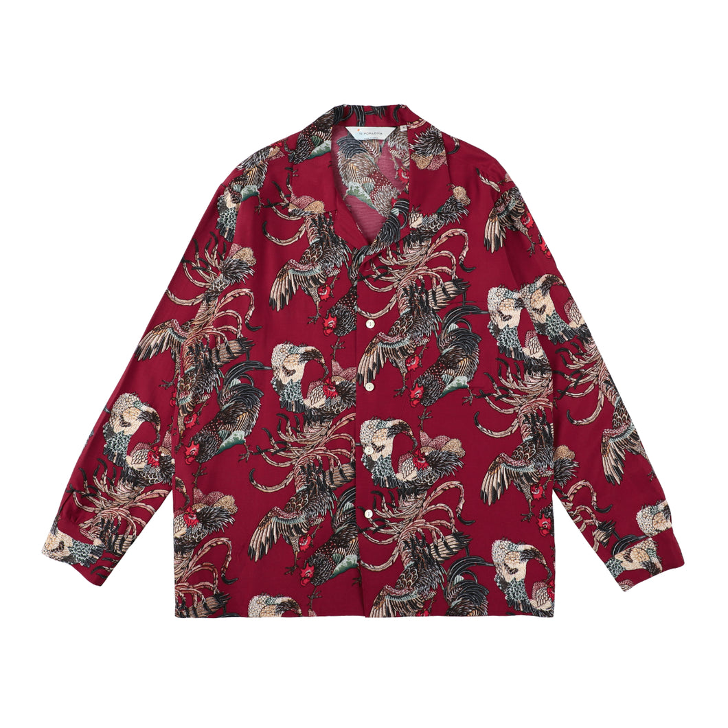 〈GAME COCK / JAKUCHU ITO / DEEP RED〉 N25-RLSH01 / Long Sleeve Shirt