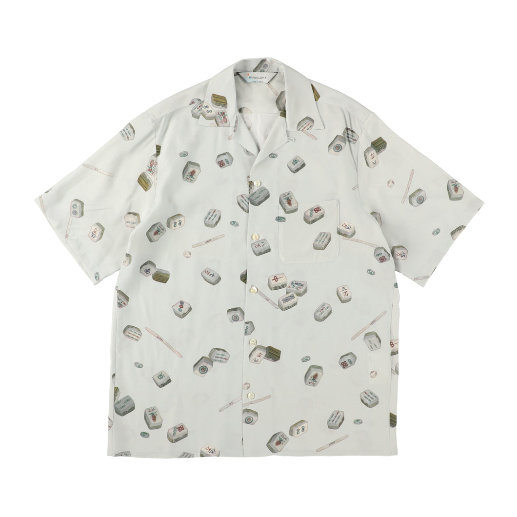 〈MAJHONG / LIGHT GRAY〉 N25-RSH04 / Short Sleeve Shirt