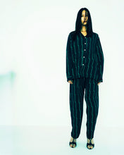 画像をギャラリービューアに読み込む, 〈[BANBOO GROVE STRIPE / VIRIDIAN〉 N26-RPT02 / Tuck Easy Pants
