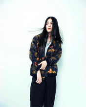 Load image into Gallery viewer, 〈 NAVY VELVET / SAMURAI / COCK FIGHTING 〉 N26-SK02-B / Souvenir Jacket / Embroidery navy
