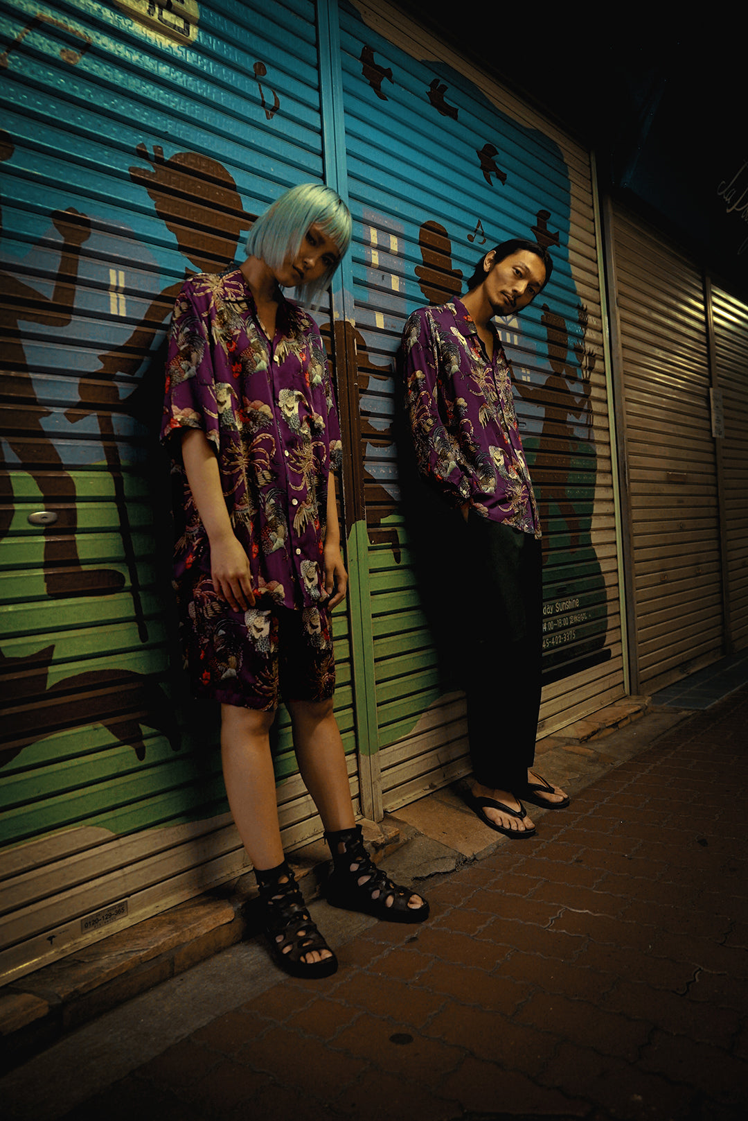 GAME COCK / JAKUCHU ITO / PURPLE〉N22-RSPT01 / Tuck Short Pants