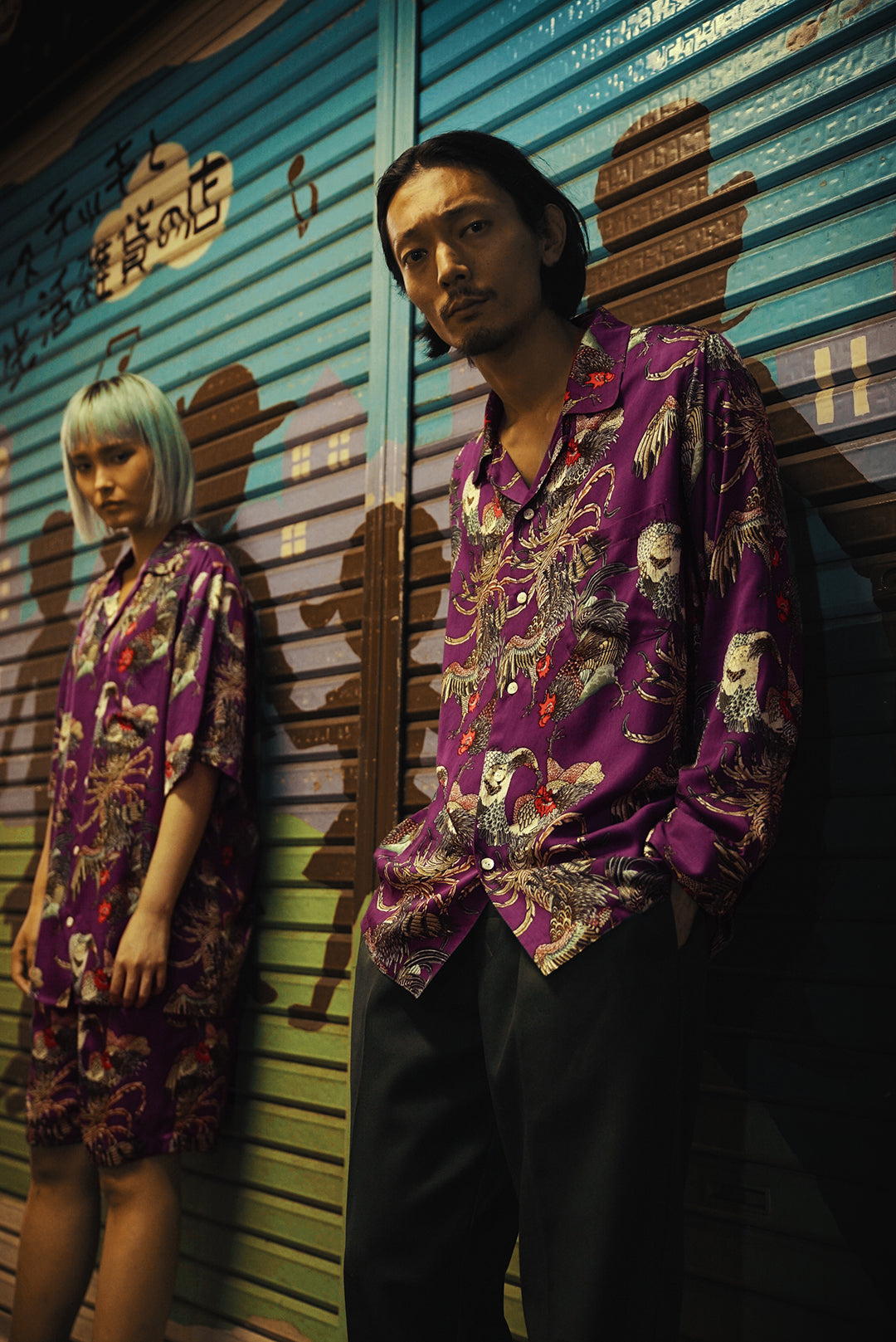 GAME COCK / JAKUCHU ITO / PURPLE〉N22-RSPT01 / Tuck Short Pants