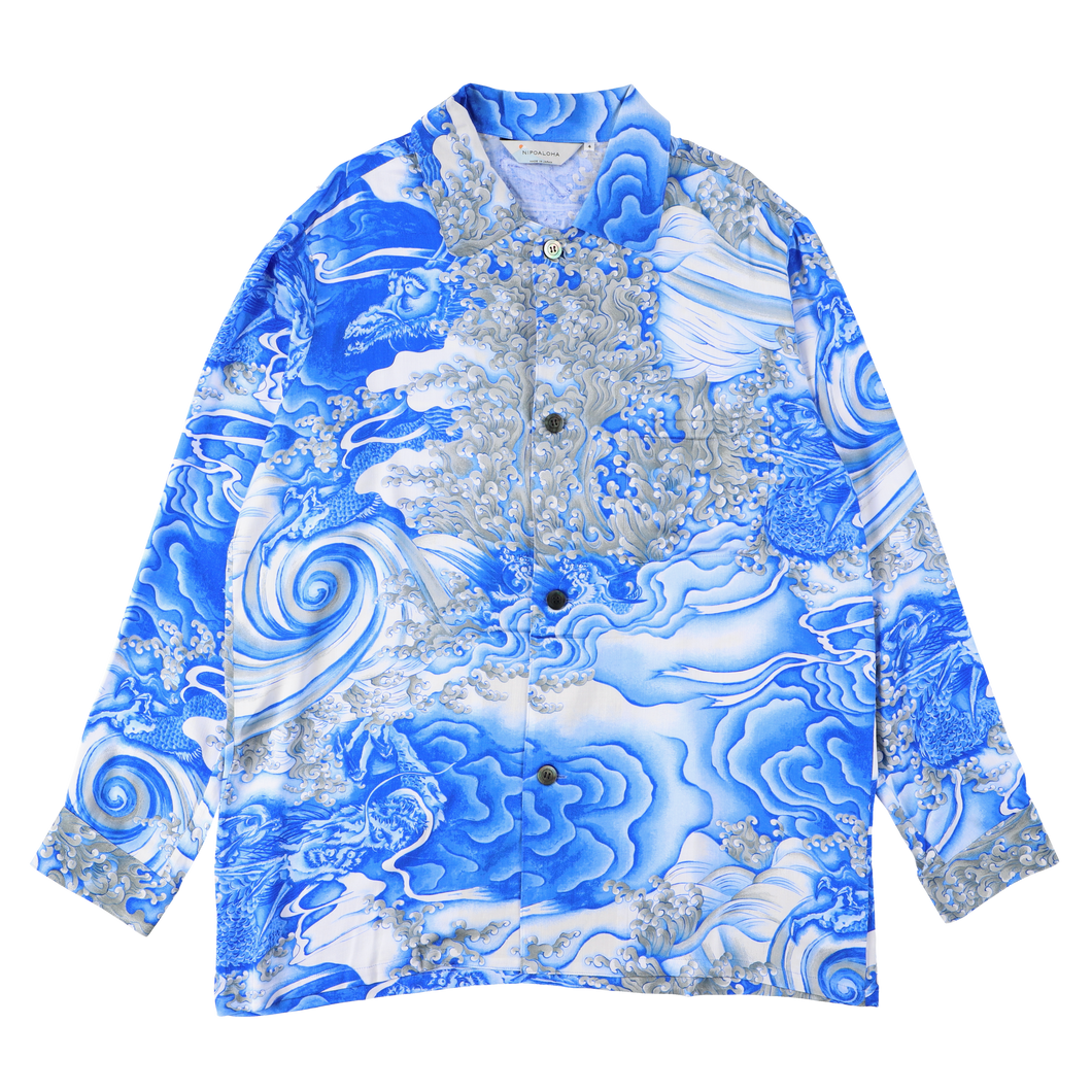 〈DRAGON / SKY BLUE〉N21-RLSH01 / Long Sleeve Shirt