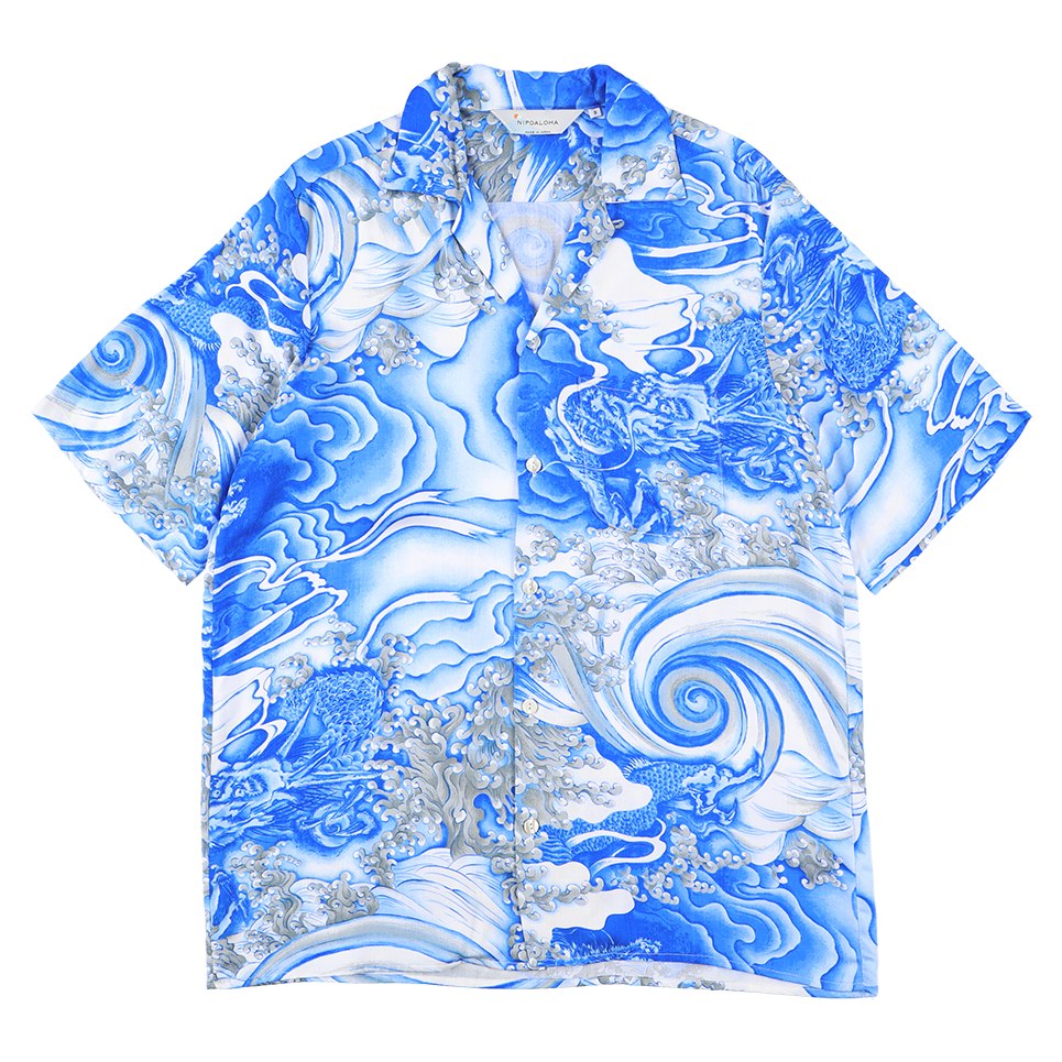 〈DRAGON / SKY BLUE〉N21-RSH01 / Short Sleeve Shirt